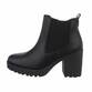 Damen High-Heel Stiefeletten - blackpu