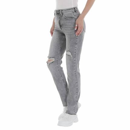 Damen High Waist Jeans von Laulia Gr. M/38 - grey