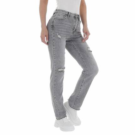 Damen High Waist Jeans von Laulia Gr. M/38 - grey