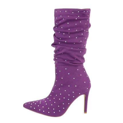 Damen High-Heel Stiefel - purple Gr. 40