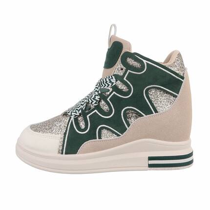 Damen High-Sneakers - green - 12 Paar