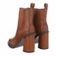 Damen High-Heel Stiefeletten - camel