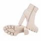 Damen High-Heel Stiefeletten - beigepu