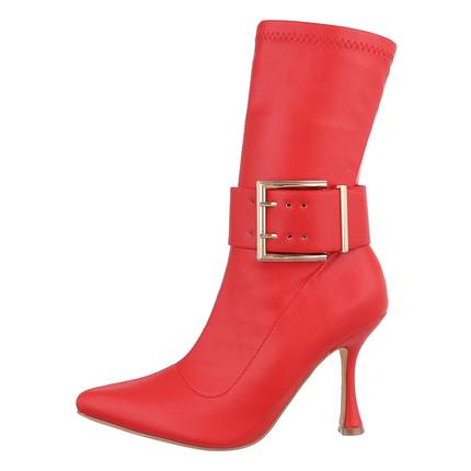 Damen High-Heel Stiefeletten - red