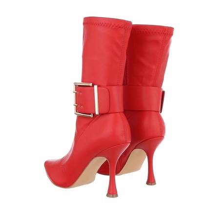 Damen High-Heel Stiefeletten - red