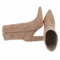 Damen High-Heel Stiefeletten - khaki