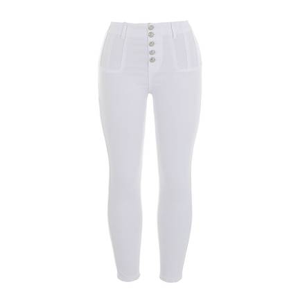 Damen High Waist Jeans von Laulia - white