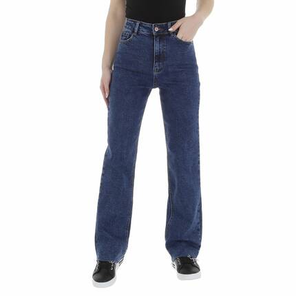 Damen High Waist Jeans Gr. L/40 - blue