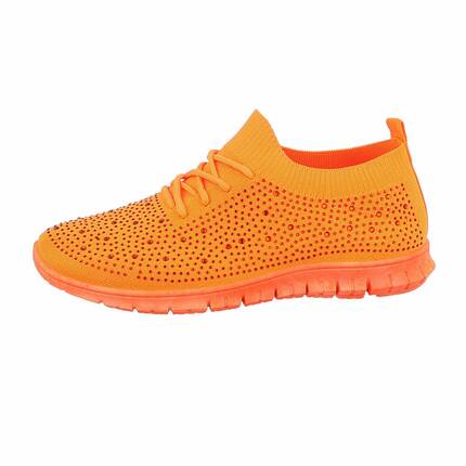 Damen Low-Sneakers - orange - 12 Paar