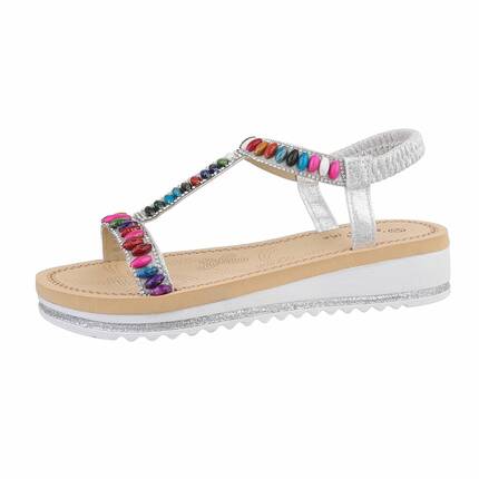 Damen Keilsandaletten - silver