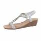 Damen Keilsandaletten - silver