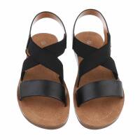 Damen Flache Sandalen - black