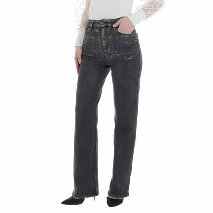 Damen High Waist Jeans von Laulia - DK.grey