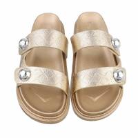 Damen Pantoletten - gold