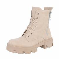 Damen Schnürstiefeletten - beige