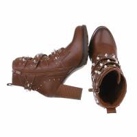 Damen High-Heel Stiefeletten - brown