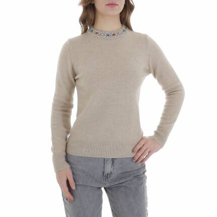 Damen Strickpullover von Emma & Ashley - beige