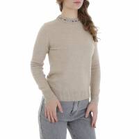 Damen Strickpullover von Emma & Ashley - beige