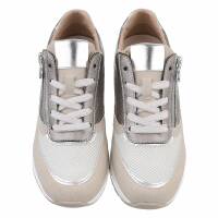 Damen Keilabsatz-Sneakers - beige