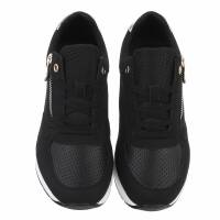 Damen Keilabsatz-Sneakers - black