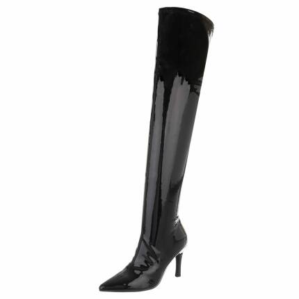 Damen Overknee-Stiefel - black