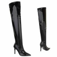 Damen Overknee-Stiefel - black