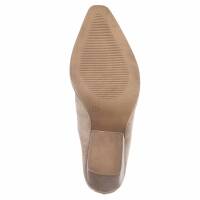 Damen Western- & Bikerboots - beigesuede