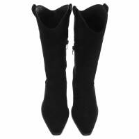 Damen Western- & Bikerboots - blacksuede