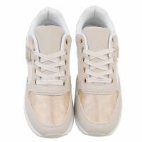 Damen Keilabsatz-Sneakers - beige