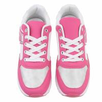 Damen Keilabsatz-Sneakers - fushia