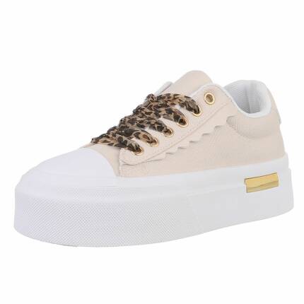 Damen Low-Sneakers - beige