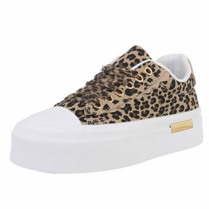 Damen Low-Sneakers - leopard