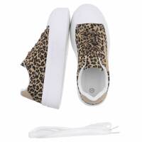 Damen Low-Sneakers - leopard