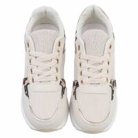 Damen Keilabsatz-Sneakers - beige