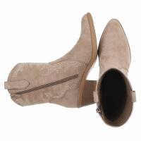 Damen Western- & Bikerboots - khakisuede