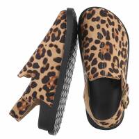 Damen Pantoletten - leopard