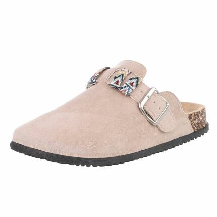 Damen Pantoletten - beige