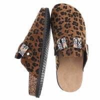 Damen Pantoletten - leopard