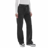 Damen High Waist Jeans von Laulia - black