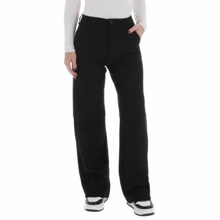 Damen Hose in Lederoptik von Laulia - black