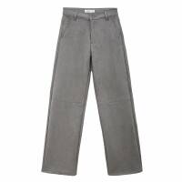 Damen Hose in Lederoptik von Laulia - grey