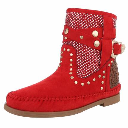 Damen Western- & Bikerboots - red
