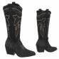 Damen Western- & Bikerboots - black