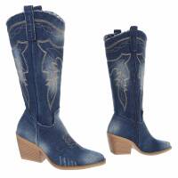 Damen Western- & Bikerboots - dblue