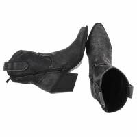 Damen Western- & Bikerboots - blackjeans