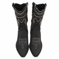 Damen Western- & Bikerboots - blackjeans