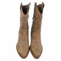 Damen Western- & Bikerboots - khakipu