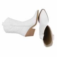Damen Western- & Bikerboots - whitepu