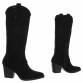 Damen Western- & Bikerboots - blacksuede
