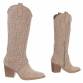 Damen Western- & Bikerboots - khakisuede